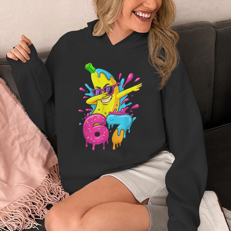 67 Dabbing Banana Baseball 6 7 Dripping Ice Cream Meme Unisex Hoodie