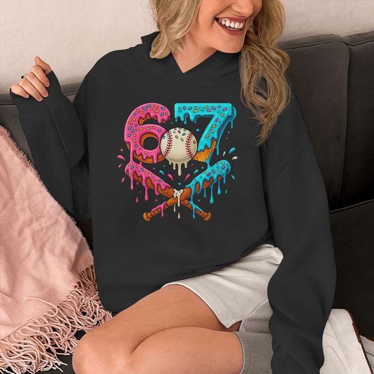 67 Ice Cream Drip Baseball Meme – Six Seven Gen Alpha Unisex Hoodie
