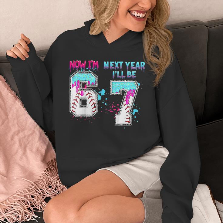 6th Birthday Now I'm 6 Next Year I'Ll Be 7 Baseball Drip 67 Unisex Hoodie 6th Birthday Now I'm 6 Next Year I'Ll Be 7 Baseball Drip 67 Unisex Hoodie