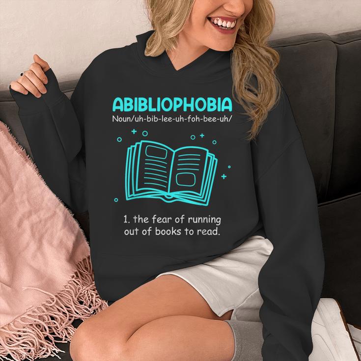 Abibliophobia Abibliophobie Definition Books Unisex Hoodie