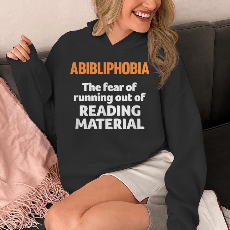 Abibliophobia Reading Bookworm Teacher Librarian Book Reader Unisex Hoodie