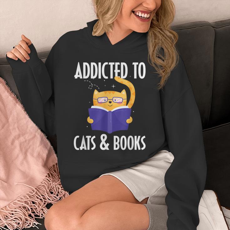 Addicted To Cats And Books Orange Tabby Cat Men Women Kids Unisex Hoodie Addicted To Cats And Books Orange Tabby Cat Men Women Kids Unisex Hoodie