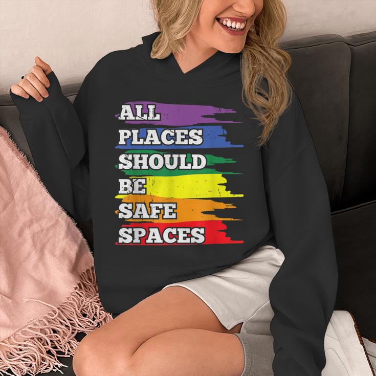 All Placeshould Beafepaces ゲイプライド 同盟国 Lgbtq Month パーカー