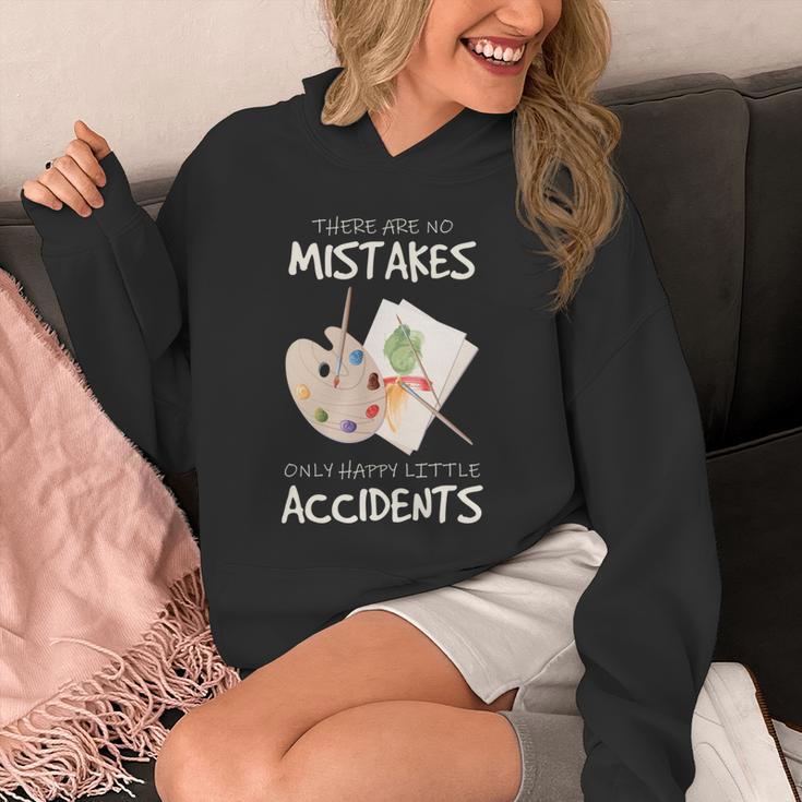 Artist Mistakes Happy Accidents アートパレット 絵画 引用 長袖tシャツ パーカー