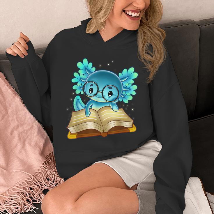 Axolotl Read Book Ambystoma Mexicanum Mexican Walking Fish Unisex Hoodie