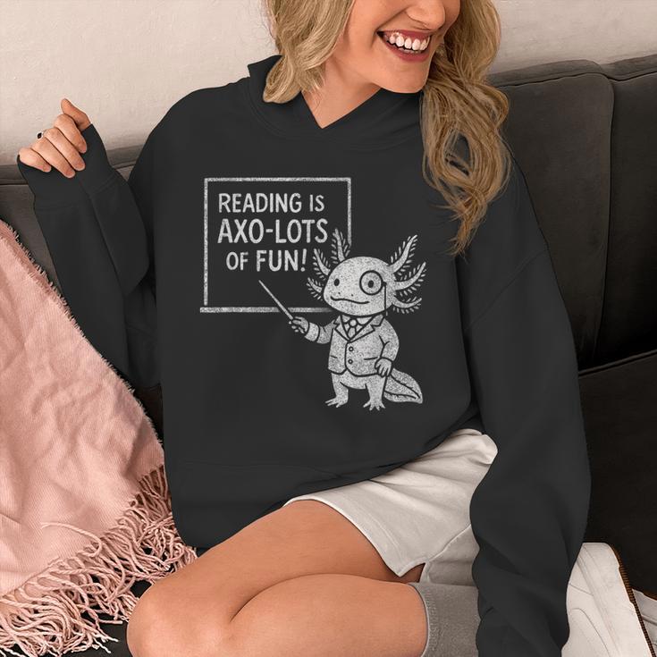 Axolotl Reading Is AXO-Lots Of Fun Book Lover Unisex Hoodie