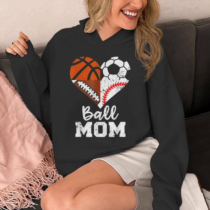 Ball Mom Heart Soccer Basketball Baseball Football Mom Unisex Hoodie Ball Mom Heart Soccer Basketball Baseball Football Mom Unisex Hoodie