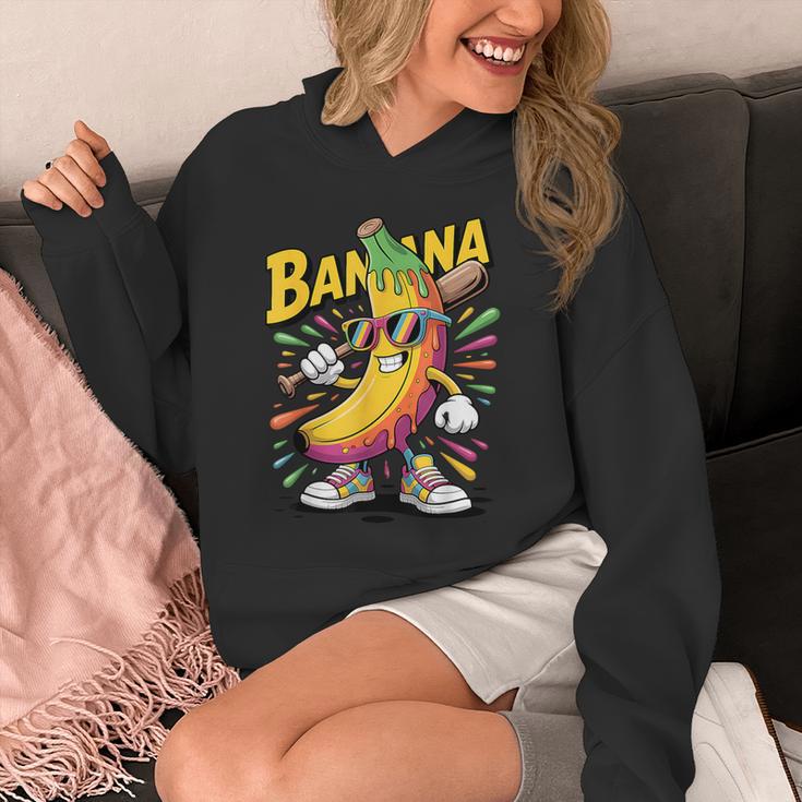 Banana Baseball Cartoon Cool Sports Kids Teens Unisex Hoodie