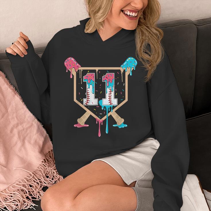 Baseball 11 Year Old Ice Cream Drip 11th Birthday Boy Player Unisex Hoodie Baseball 11 Year Old Ice Cream Drip 11th Birthday Boy Player Unisex Hoodie