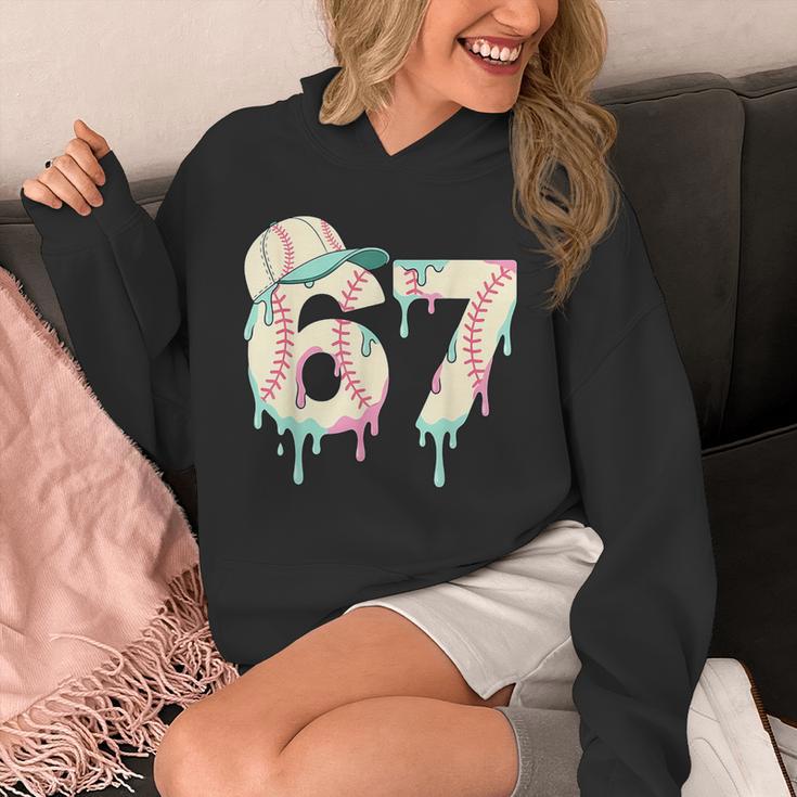 Baseball 67 Drip Six Seven Baseball Dripping Boys Kids Unisex Hoodie