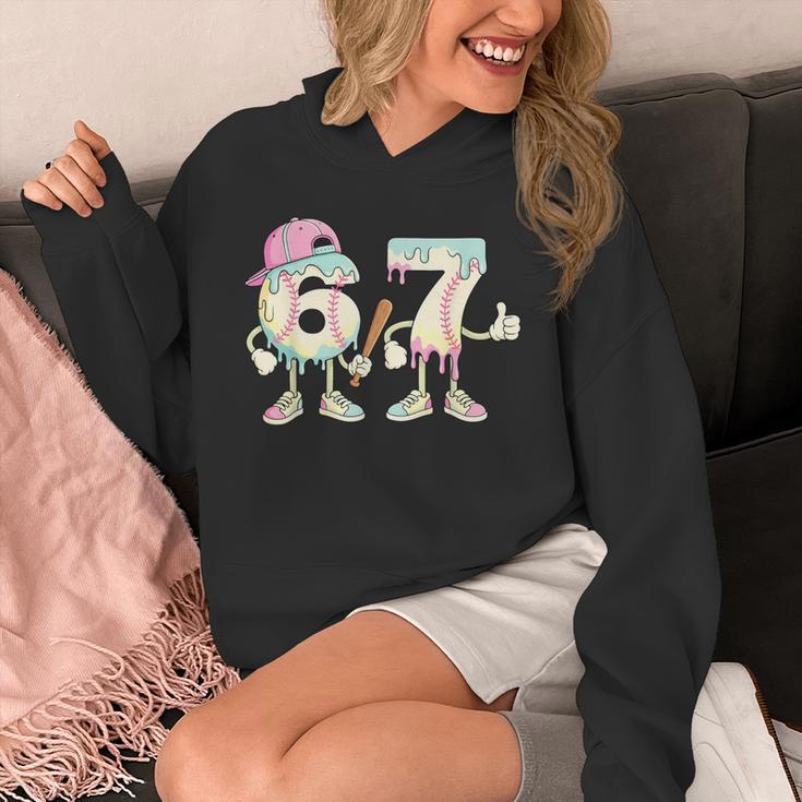 Baseball 67 Dripping Six Seven Drip Meme Ice Cream Boy Unisex Hoodie Baseball 67 Dripping Six Seven Drip Meme Ice Cream Boy Unisex Hoodie