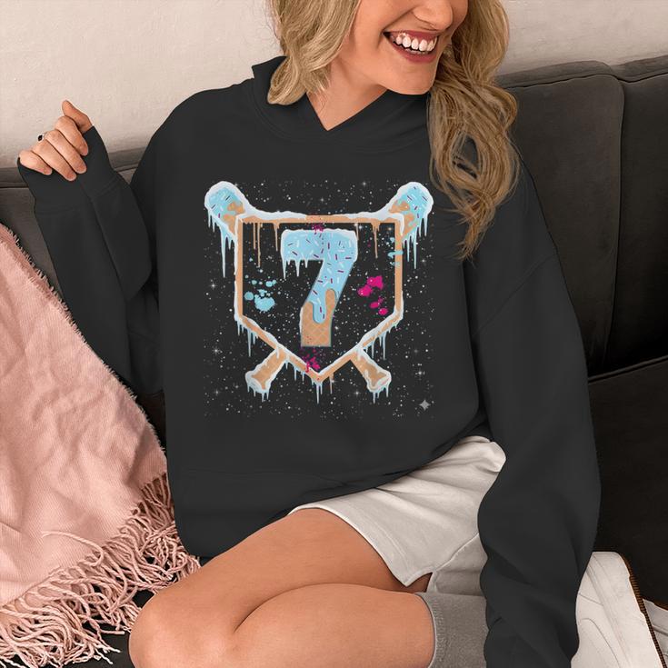 Baseball 7 Year Old Ice Cream Drip 7th Birthday Boy Number 7 Unisex Hoodie Baseball 7 Year Old Ice Cream Drip 7th Birthday Boy Number 7 Unisex Hoodie