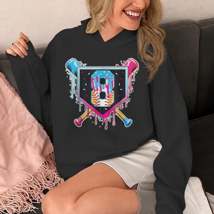 Baseball 8 Year Old Boy Ice Cream Drip 8th Birthday Player Unisex Hoodie Baseball 8 Year Old Boy Ice Cream Drip 8th Birthday Player Unisex Hoodie