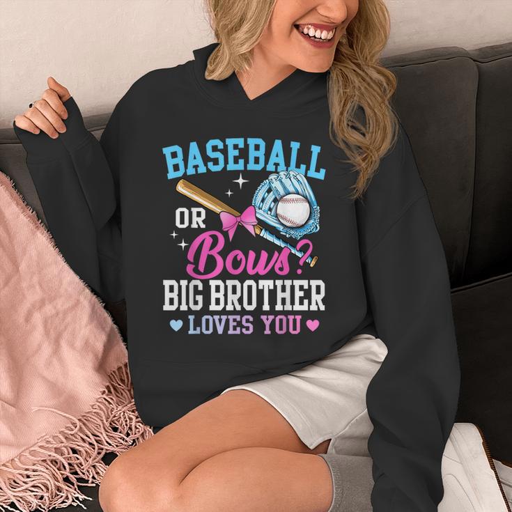 Baseball Or Bows Big Brother Loves You Gender Pink Or Blue Unisex Hoodie Baseball Or Bows Big Brother Loves You Gender Pink Or Blue Unisex Hoodie