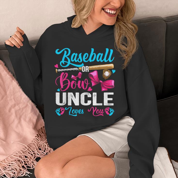 Baseball Or Bows Uncle Loves You Gender Reveal Unisex Hoodie Baseball Or Bows Uncle Loves You Gender Reveal Unisex Hoodie