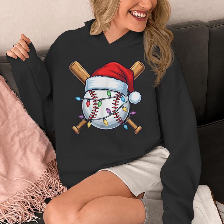 Baseball Christmas Lights Santa Christmas Baseball Player Unisex Hoodie Baseball Christmas Lights Santa Christmas Baseball Player Unisex Hoodie