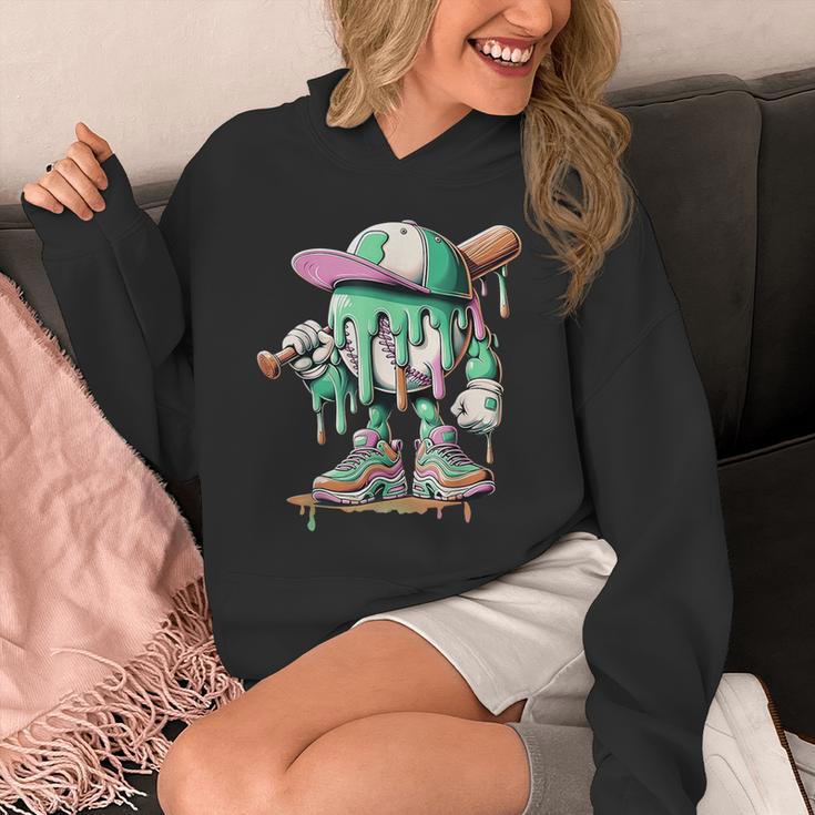 Baseball Drip For Boys Ice Cream Drip Baseball Unisex Hoodie