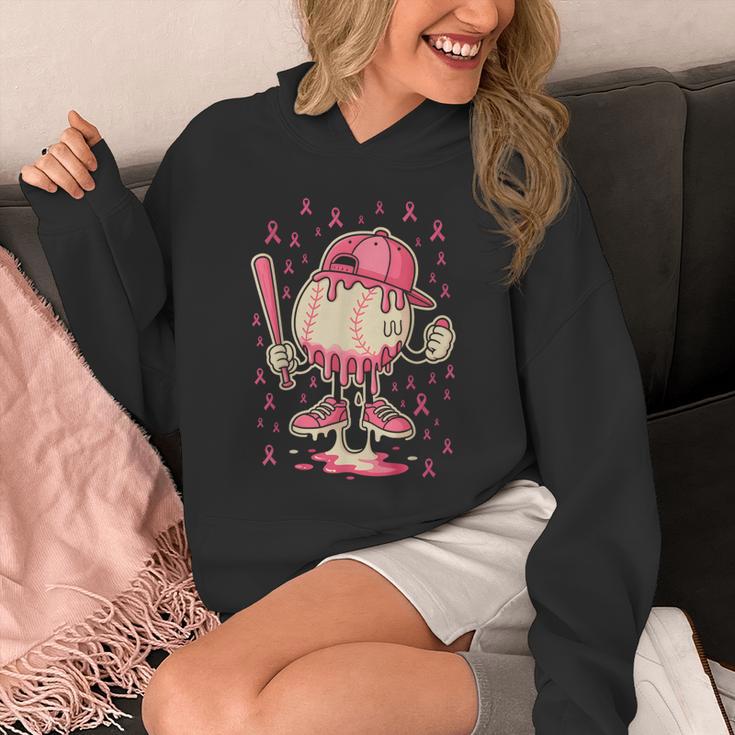 Baseball Drip Ice Cream Breast Cancer Awareness Boys & Girls Unisex Hoodie