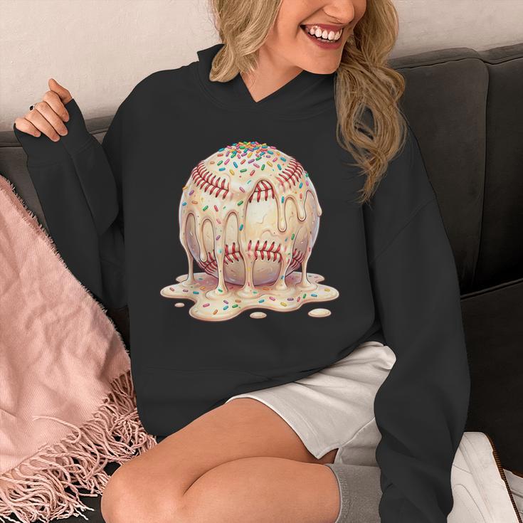 Baseball Drip Ice Cream Melting Illustration Unisex Hoodie Baseball Drip Ice Cream Melting Illustration Unisex Hoodie