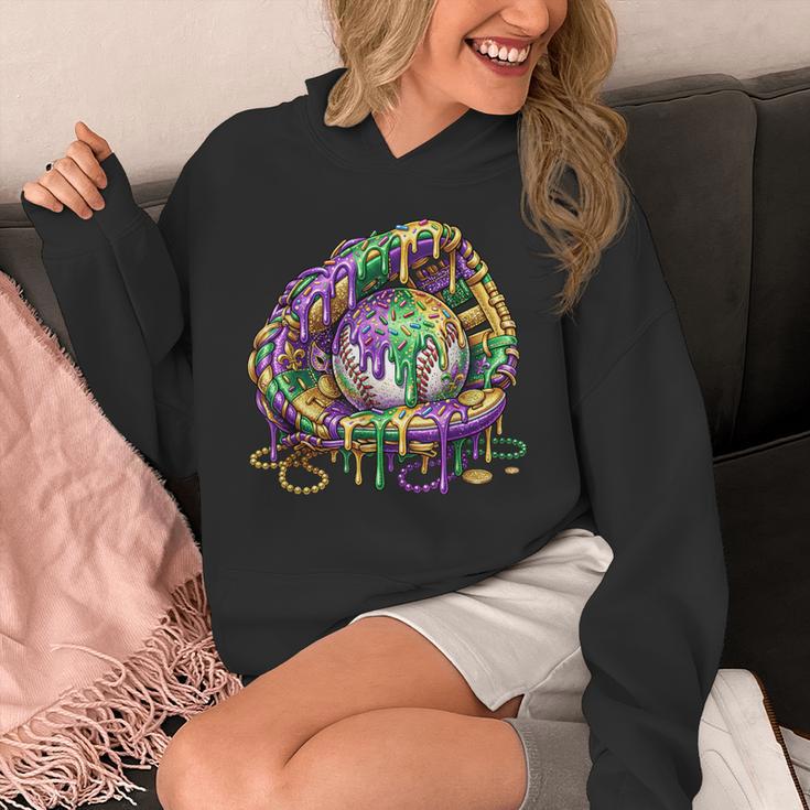 Baseball Glove Ice Cream Mardi Gras Dripping Boys Youth Kids Unisex Hoodie Baseball Glove Ice Cream Mardi Gras Dripping Boys Youth Kids Unisex Hoodie