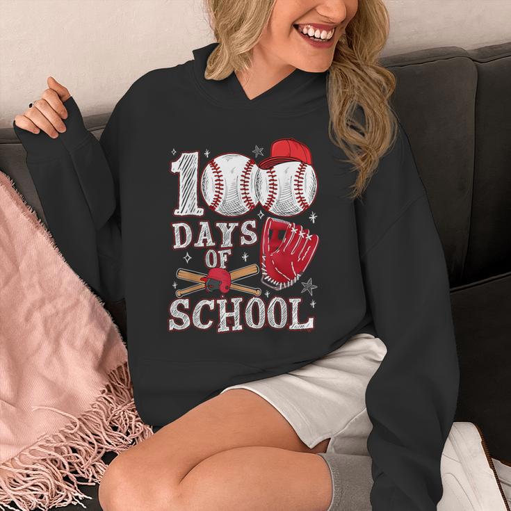 Baseball Happy 100 Days Of School Boy Girl Kid Teacher Unisex Hoodie