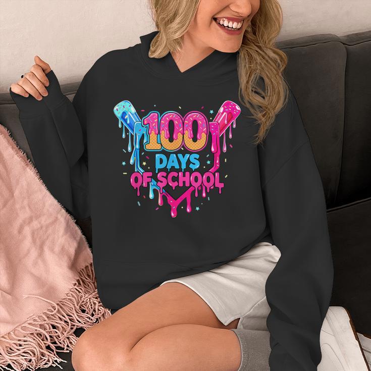 Baseball Ice Cream Drip 100 Days Of School Boys Girls 100th Unisex Hoodie Baseball Ice Cream Drip 100 Days Of School Boys Girls 100th Unisex Hoodie