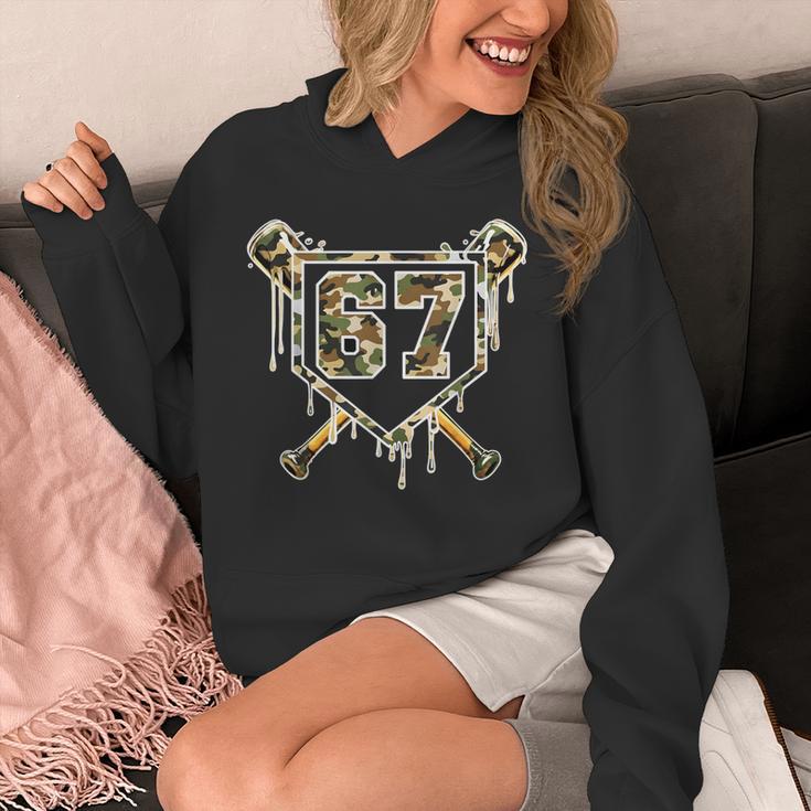 Baseball Ice Cream Drip 67 Camo Six Seven Meme Unisex Hoodie
