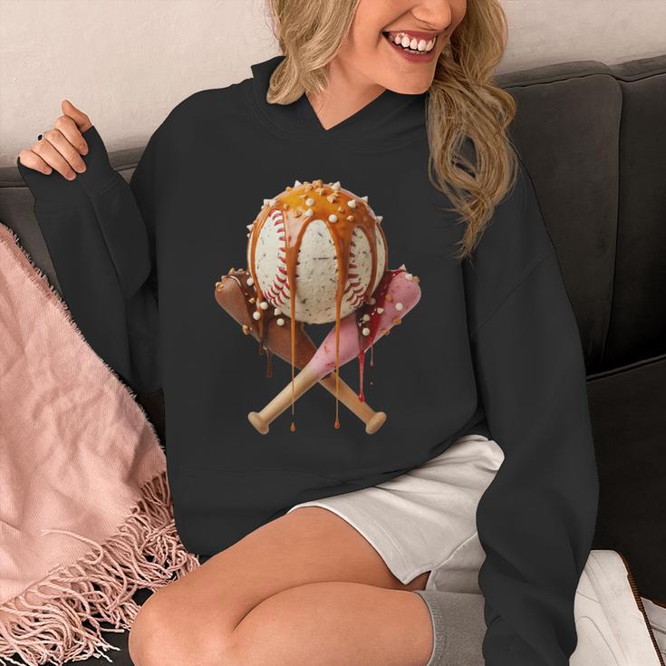 Baseball Ice Cream Drip Style Melting Ice Cream Youth Teen Unisex Hoodie Baseball Ice Cream Drip Style Melting Ice Cream Youth Teen Unisex Hoodie
