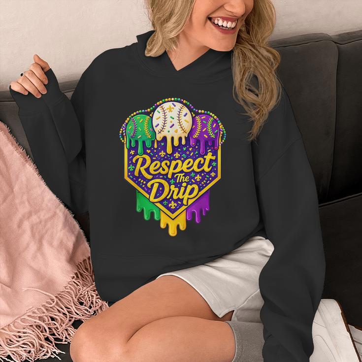 Baseball Ice Cream Respect The Drip Mardi Gras Carnival Boys Unisex Hoodie Baseball Ice Cream Respect The Drip Mardi Gras Carnival Boys Unisex Hoodie