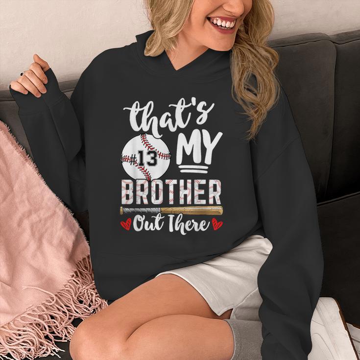 Baseball Jersey Number 13 That's My Brother Out There Unisex Hoodie Baseball Jersey Number 13 That's My Brother Out There Unisex Hoodie