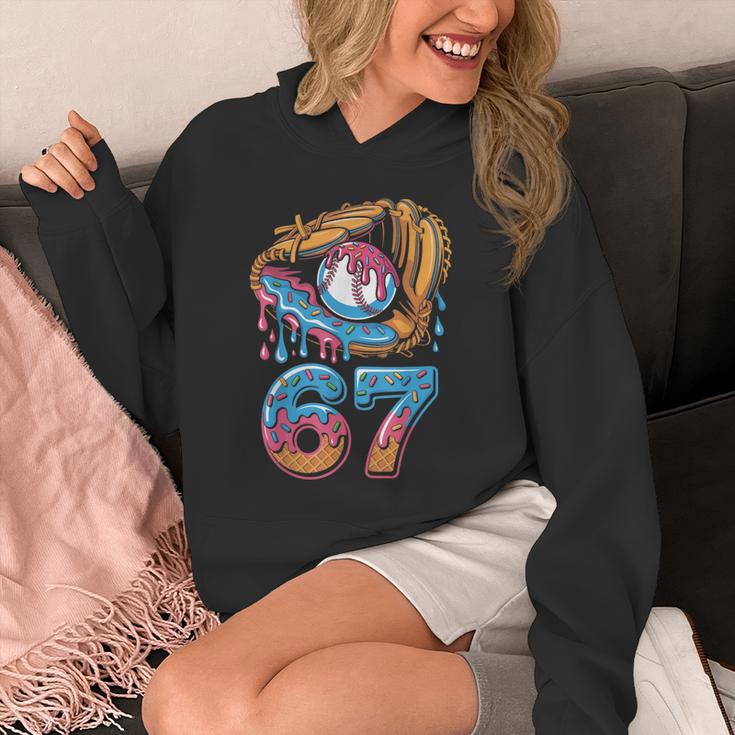 Baseball Player 67 Number 67th Sports Ice Cream Drip Unisex Hoodie