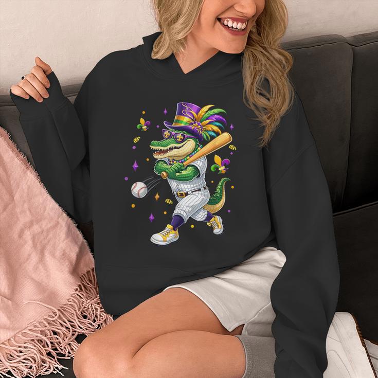 Baseball Player Mardi Gras Alligator Carnival Costume Beads Unisex Hoodie Baseball Player Mardi Gras Alligator Carnival Costume Beads Unisex Hoodie