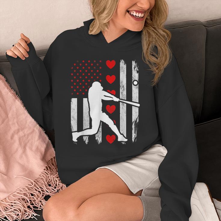 Baseball Silhouette Heart USA Flag Hearts American Boys Kids Unisex Hoodie Baseball Silhouette Heart USA Flag Hearts American Boys Kids Unisex Hoodie