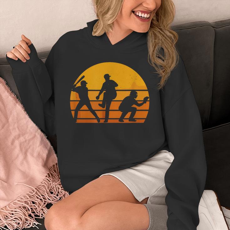 Baseball Tee Sunset Silhouette Players Men Women Kids Unisex Hoodie