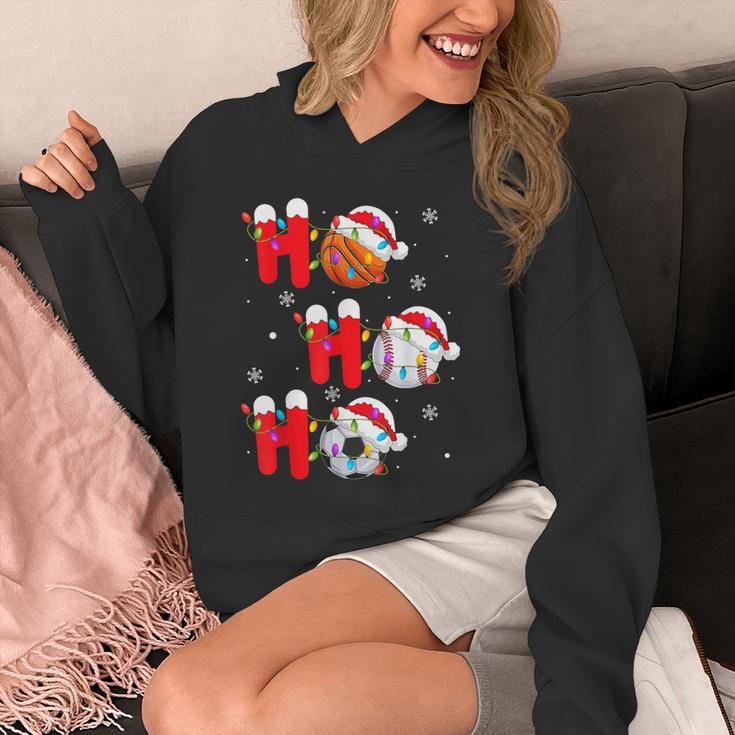 Basketball Baseball Soccer Christmas Ho Ho Ho Santa Xmas Unisex Hoodie Basketball Baseball Soccer Christmas Ho Ho Ho Santa Xmas Unisex Hoodie