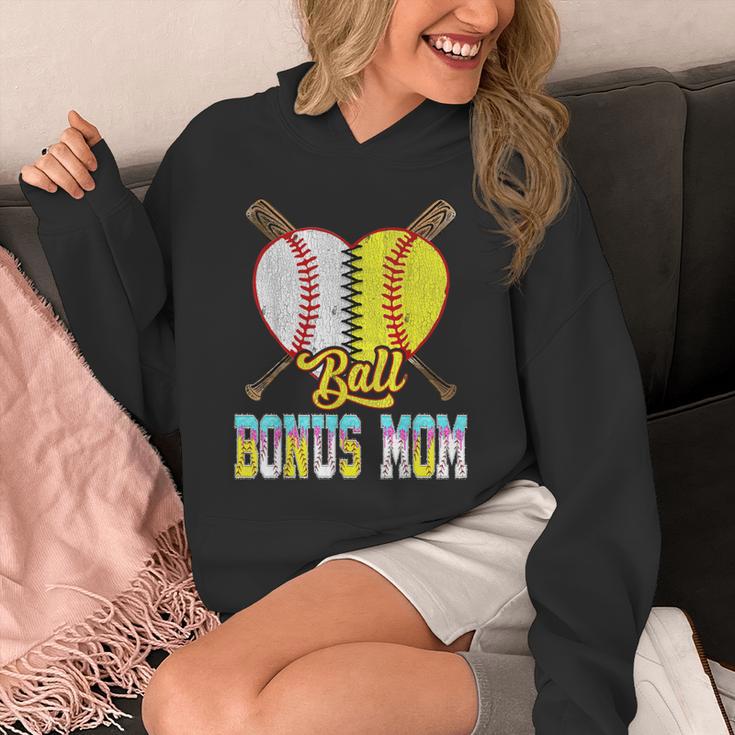 Bonus Mom Of Both Half Baseball Softball Ice Cream Drip Unisex Hoodie Bonus Mom Of Both Half Baseball Softball Ice Cream Drip Unisex Hoodie