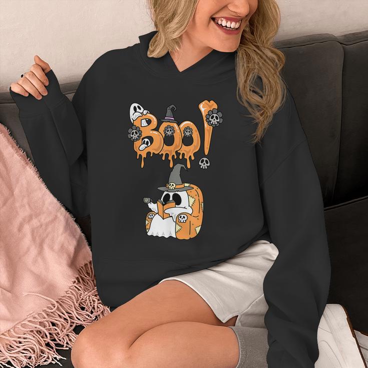 Boo Kids Book Lover Ghost Halloween Librarian Unisex Hoodie