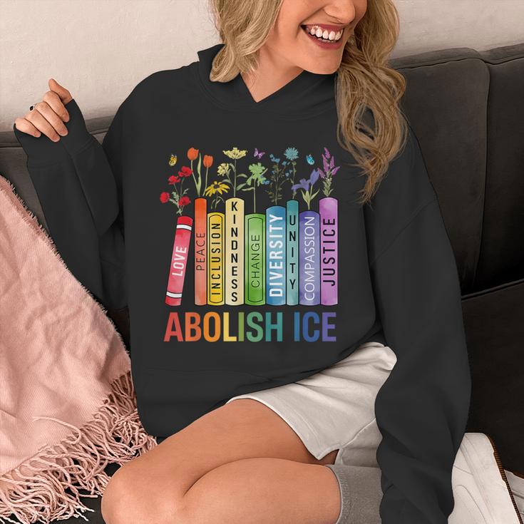 Book Flower Abolish ICE Meme For Women Girl Unisex Hoodie