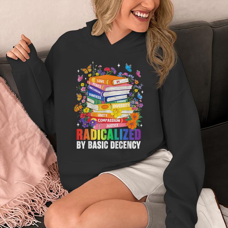 Book Flower Radicalized By Basic Decency Feminist LGBT 2026 Unisex Hoodie Book Flower Radicalized By Basic Decency Feminist LGBT 2026 Unisex Hoodie