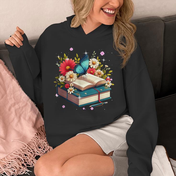 Book Flowers And Butterfly Beautiful Reading Reader Unisex Hoodie