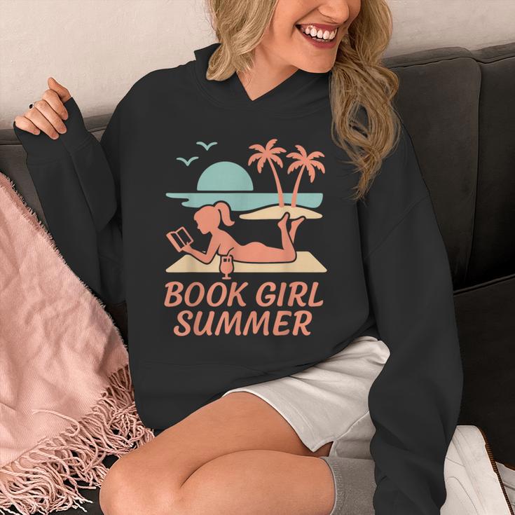 Book Girl Summer Book Reading Retro Sunset Unisex Hoodie Book Girl Summer Book Reading Retro Sunset Unisex Hoodie