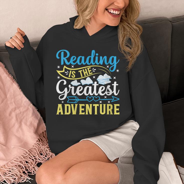 Book Librarian Reading Is The Greatest Adventure Book Lover Unisex Hoodie