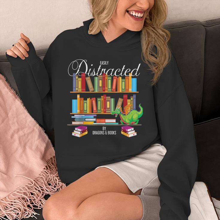 Book Lover Distracted By Books & Dragons Bookworm Unisex Hoodie Book Lover Distracted By Books & Dragons Bookworm Unisex Hoodie