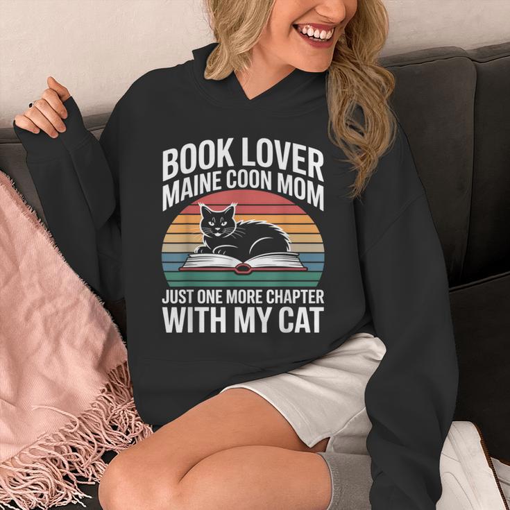 Book Lover Maine Coon Mom Just One More Chapter With My Cat Unisex Hoodie