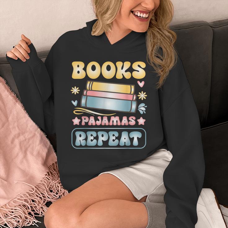Book And Pajama Books Pajamas Repeat Librarian Unisex Hoodie