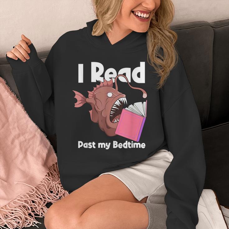Book Reading Anglerfish I Read Past My Bed Time Librarian Unisex Hoodie