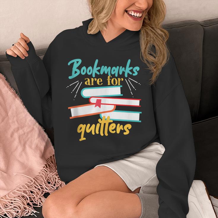 Book Reading Bookmarks Are For Quitters Unisex Hoodie