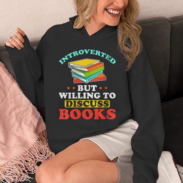 Book Reading Introverted But Willing To Discuss Books Unisex Hoodie