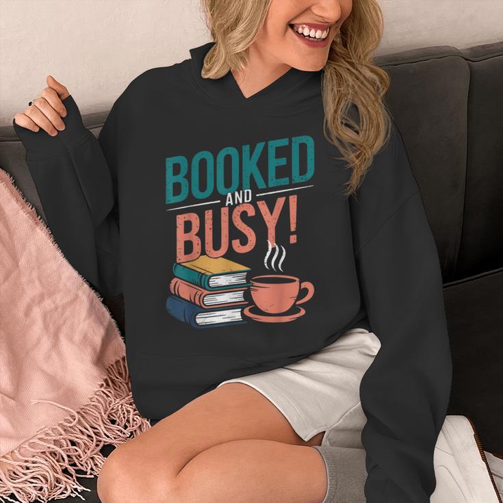 Booked And Busy Cool Coffee Reading Relaxing Books Unisex Hoodie