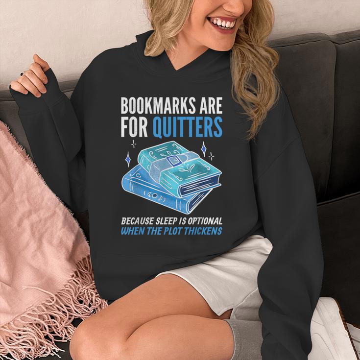 Bookmarks Are For Quitters Book Lover Saying Unisex Hoodie Bookmarks Are For Quitters Book Lover Saying Unisex Hoodie